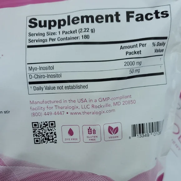 2X Theralogix Ovasitol Inositol Powder Supplement 12/2025 - Picture 4 of 5